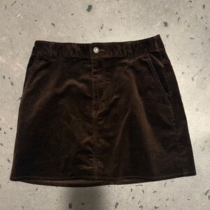 Uniqlo brown corduroy mini skirt size medium